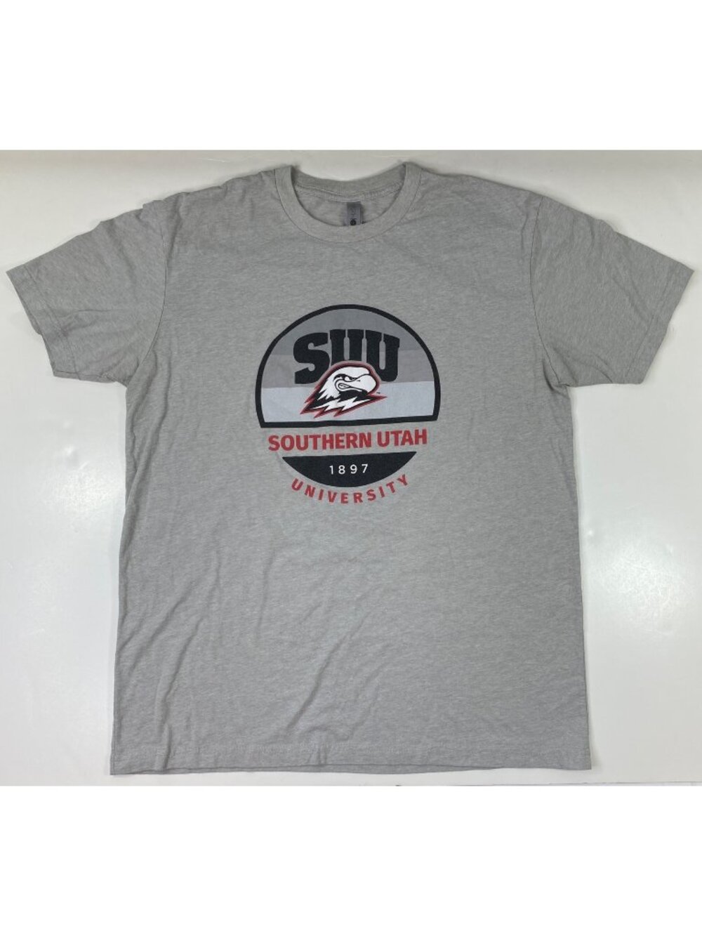 Unisex T-Shirt Southern Utah University Gray Eagle Logo Short Sleeve Size L